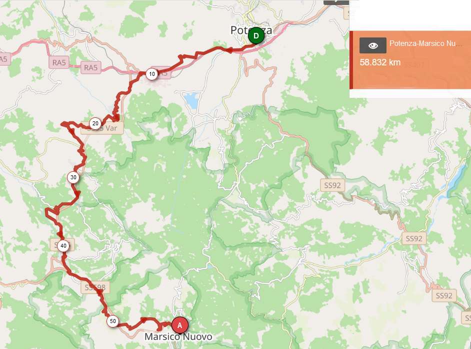 Potenza – Marsiconuovo 59 KM